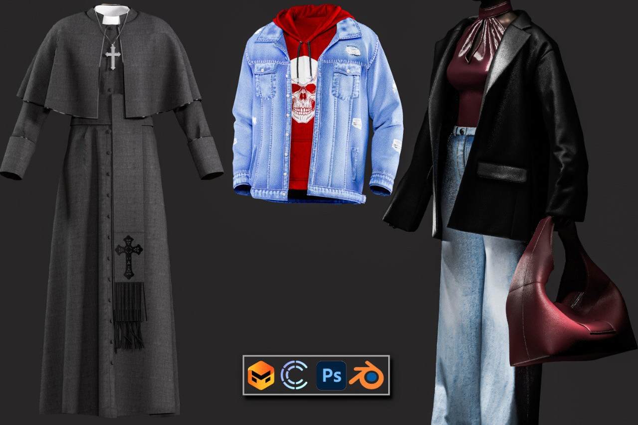 Portfolio for 3D Fashion Designer,3D Clothing,Modeling