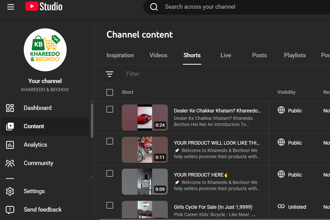 Portfolio for Youtube Channel Management