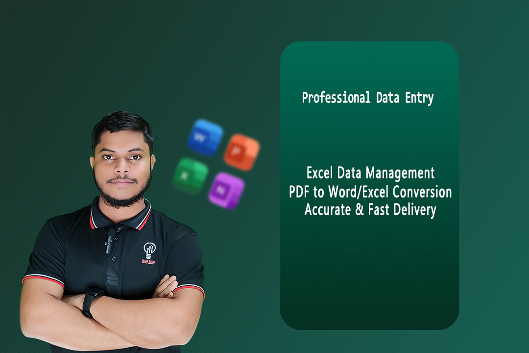 Portfolio for Professional Data Entry, MS Excel.