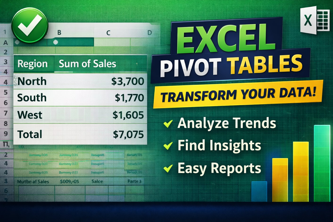 Portfolio for Excel : Data Analysis, Dashboards