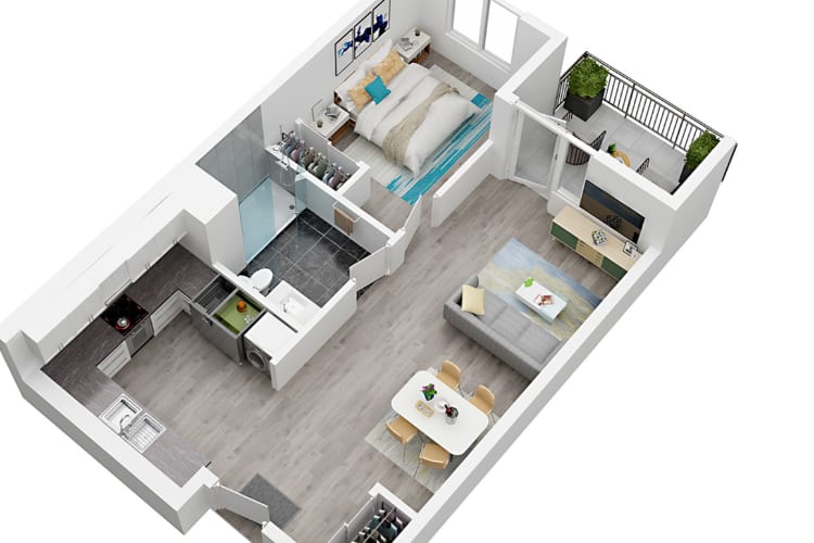 Portfolio for Convert 2D to 3D floor plan