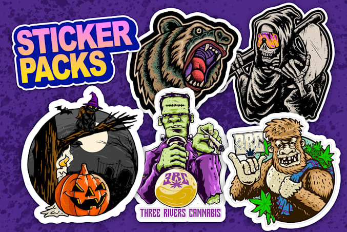 Portfolio for Custom Sticker Designs