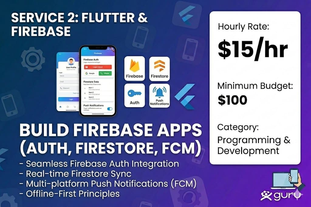 Portfolio for Flutter Firebase App Auth, Firestore &
