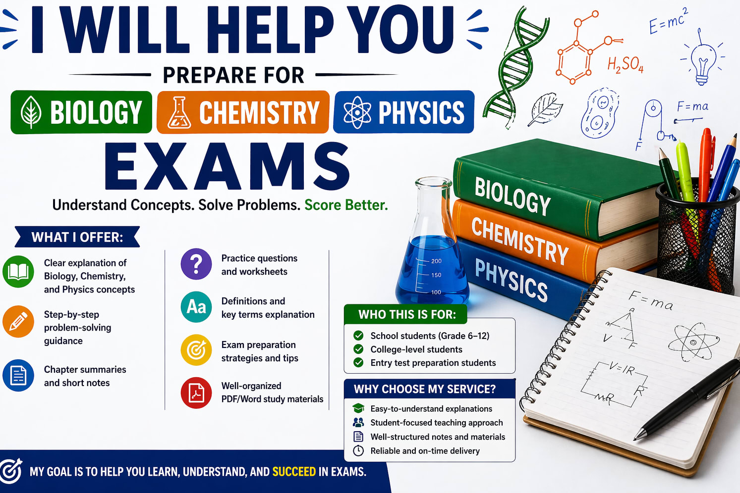 Portfolio for Tutorship -Biology, Chemistry, Physics