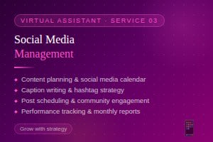 Portfolio for Social Media Management