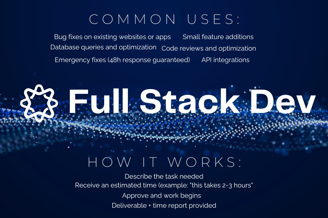 Portfolio for Full Stack Dev Support