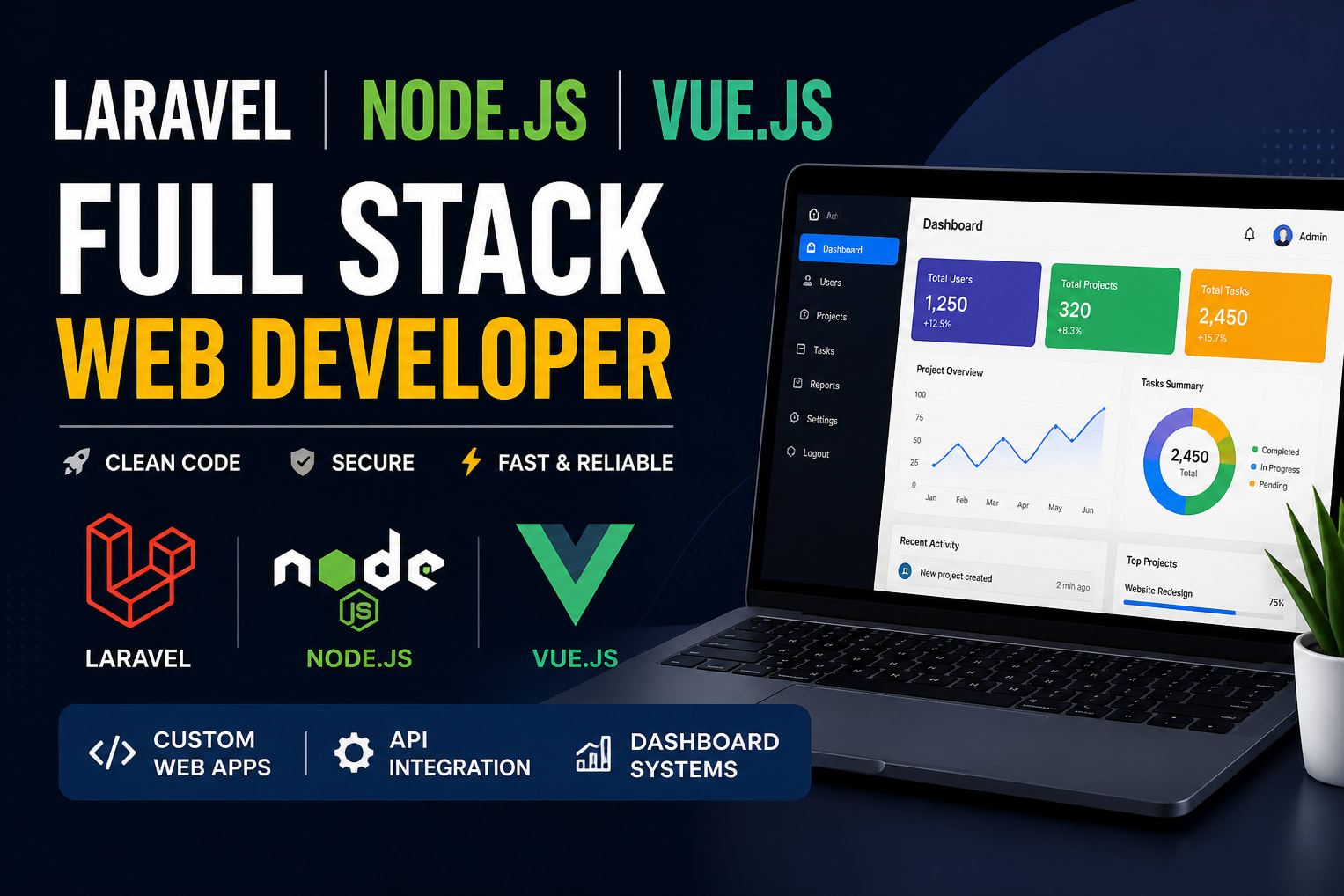 Portfolio for Full Stack Web Development Laravel Node