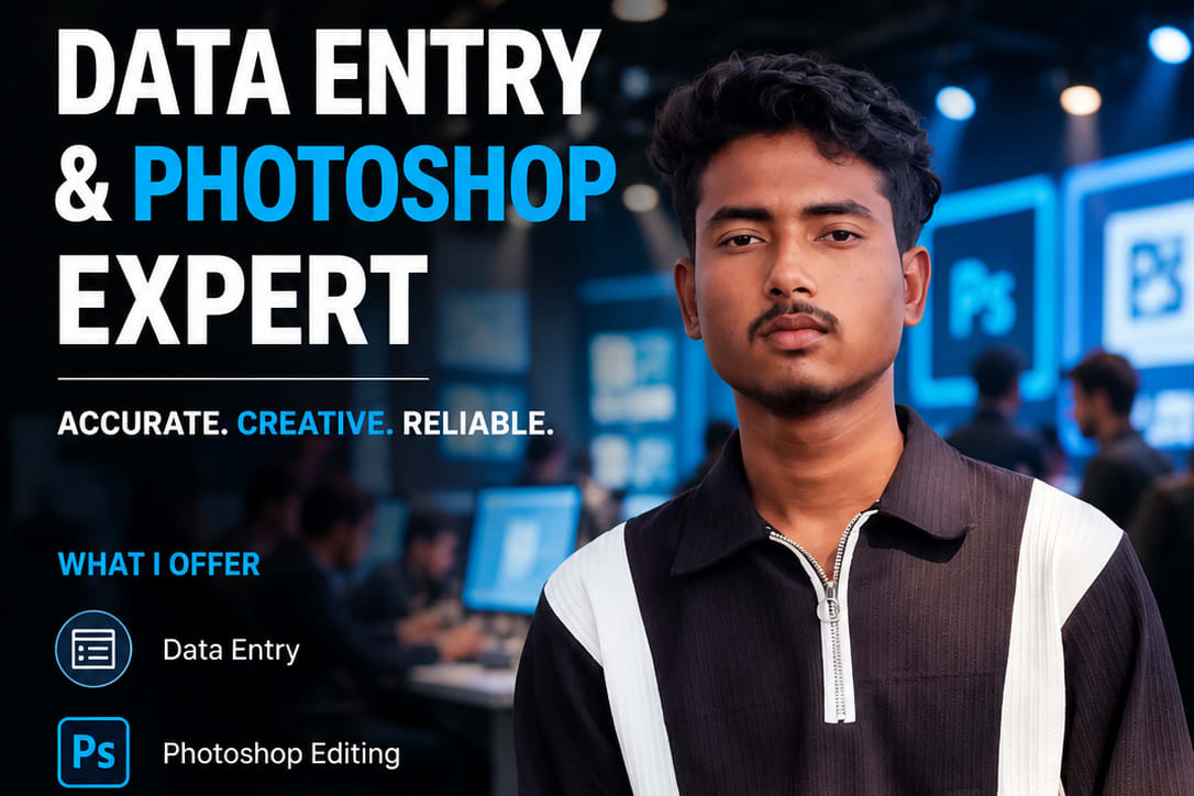 Portfolio for Data entry and photo shop expert