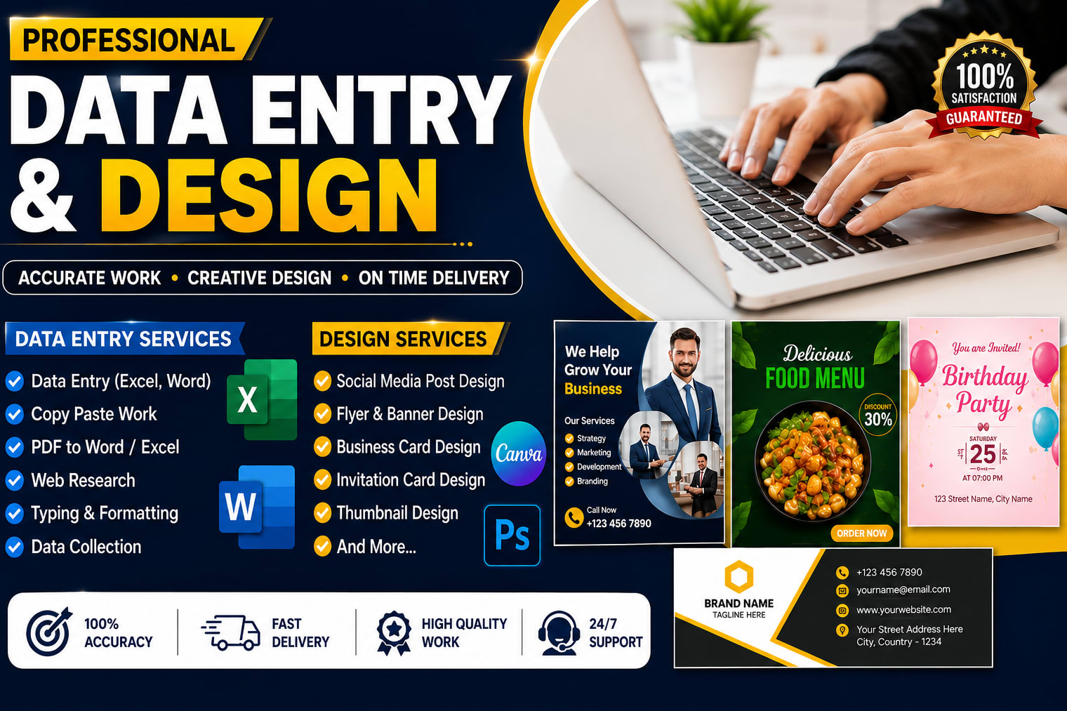 Portfolio for Data Entry and Design