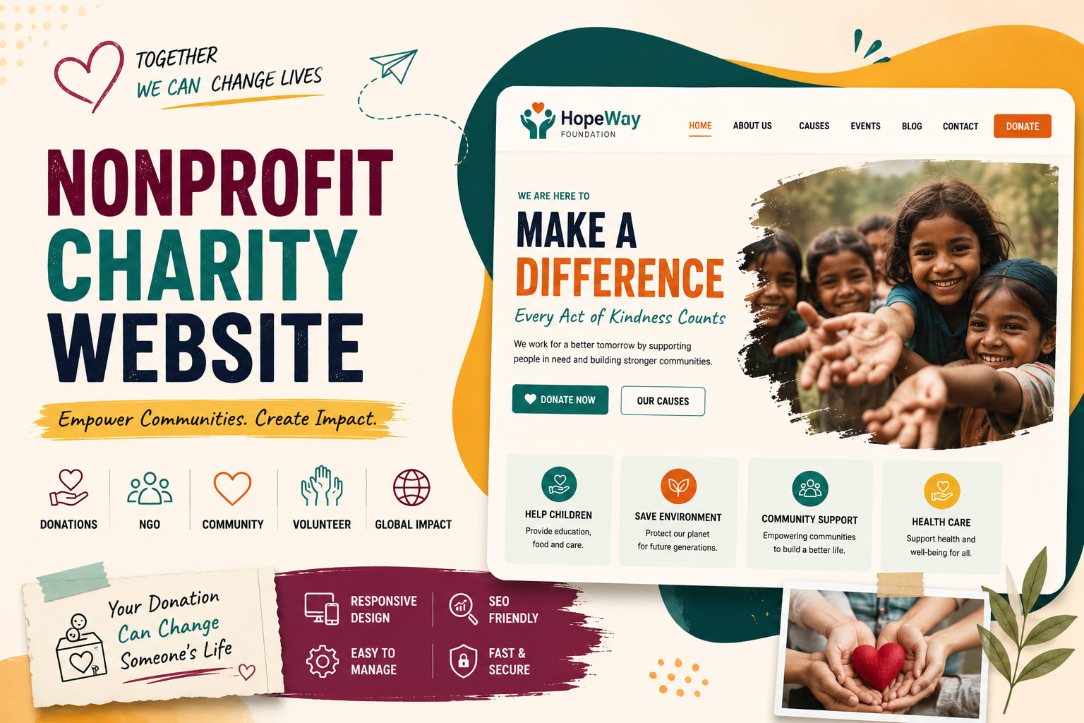 Portfolio for Non-Profit or Charity Website Creation