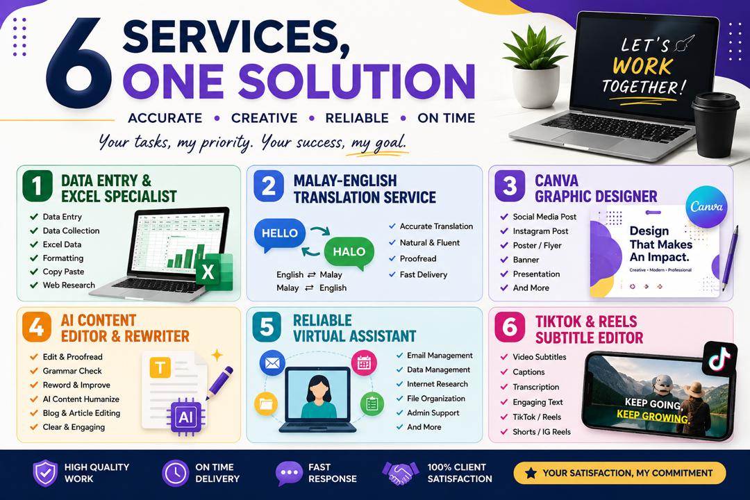 Portfolio for Multiskilled Virtual Assistant