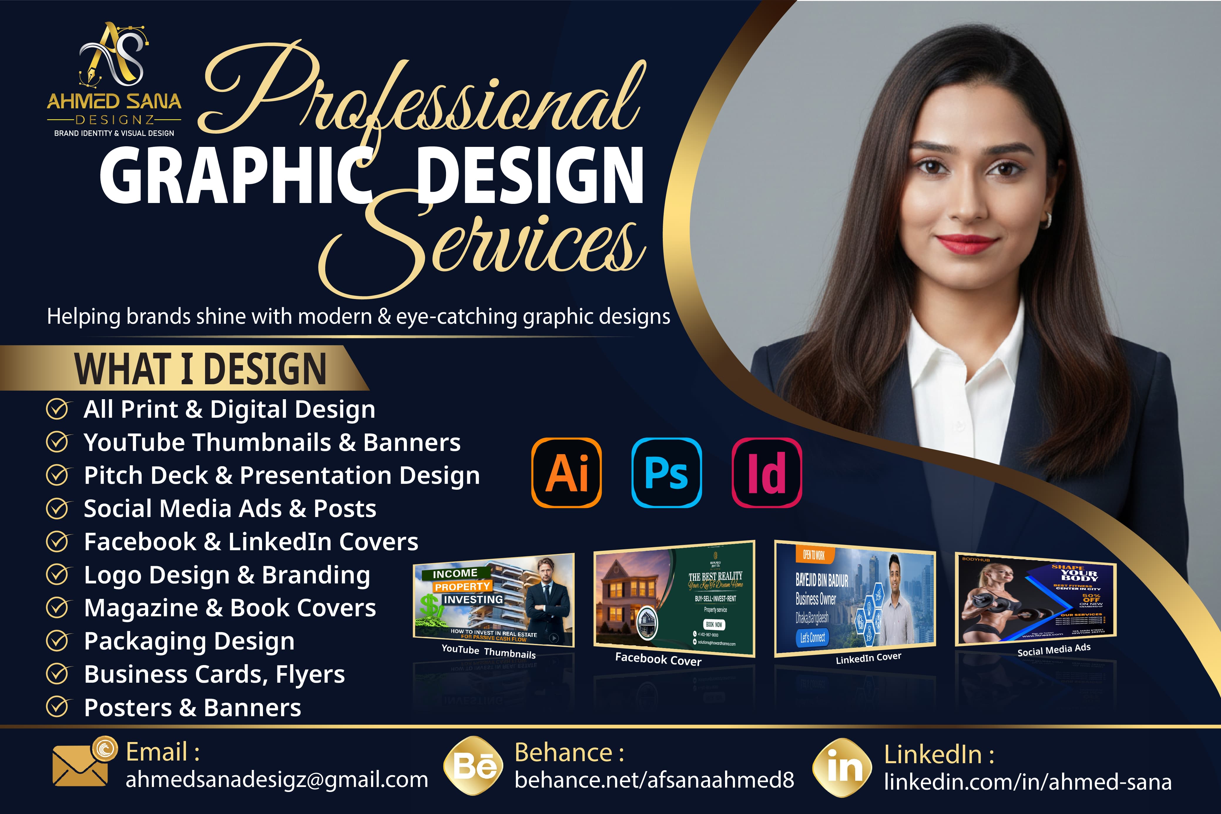 Portfolio for Graphic Designer | Logo, Branding & Soci