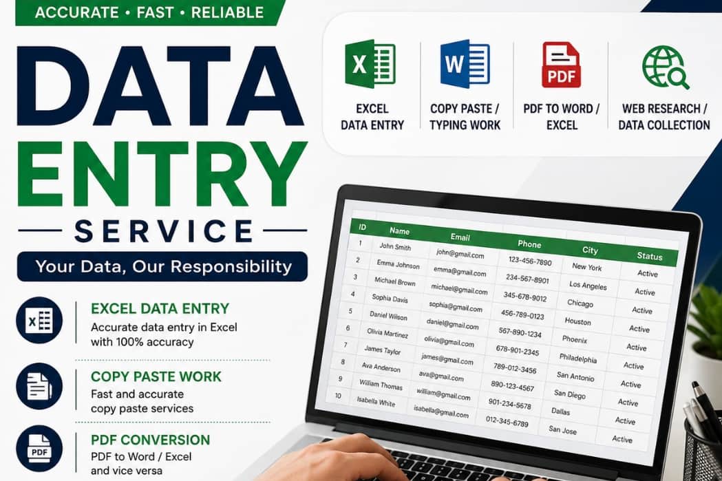 Portfolio for Data Entry Services