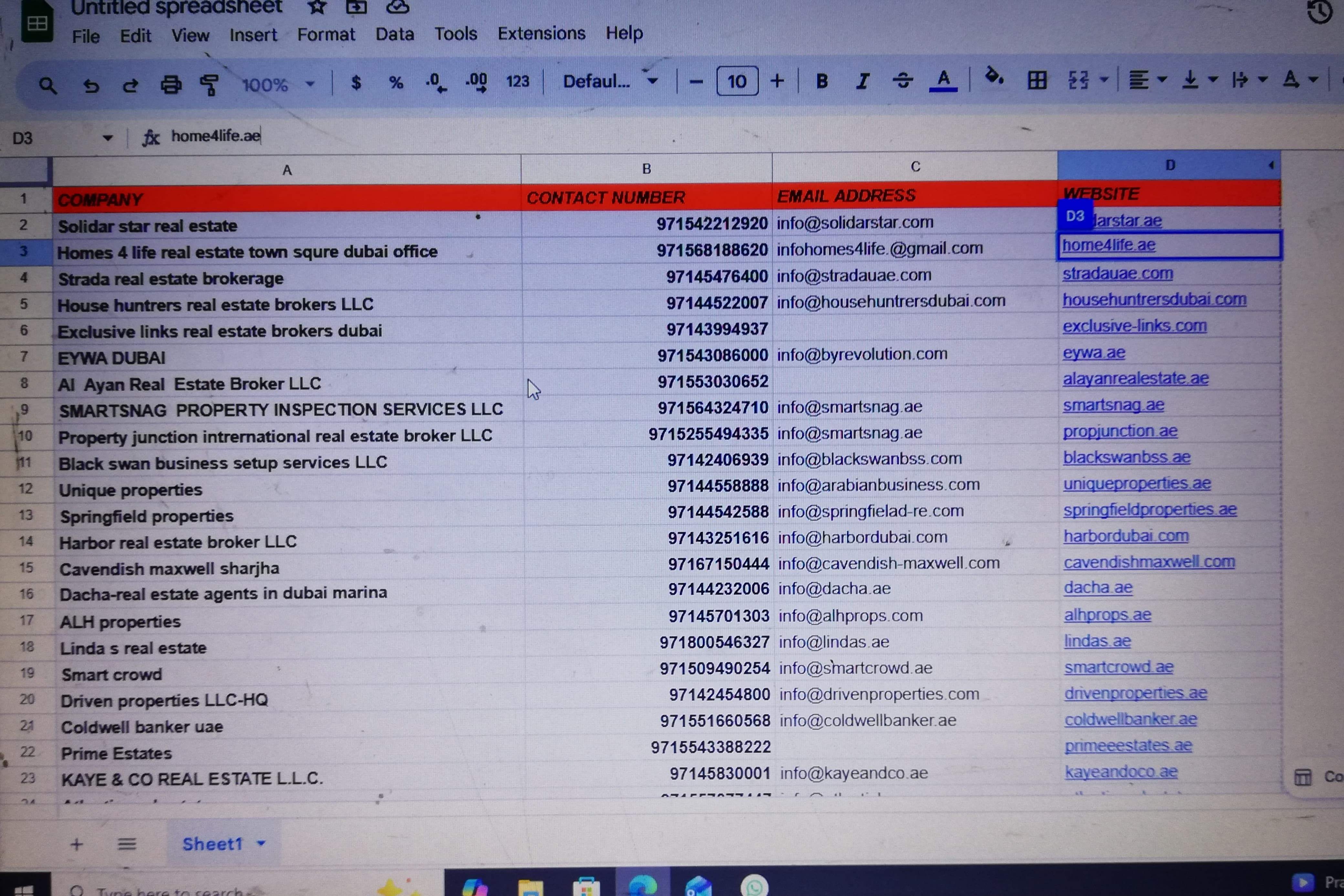 Portfolio for I will do Professional Data Entry and B2