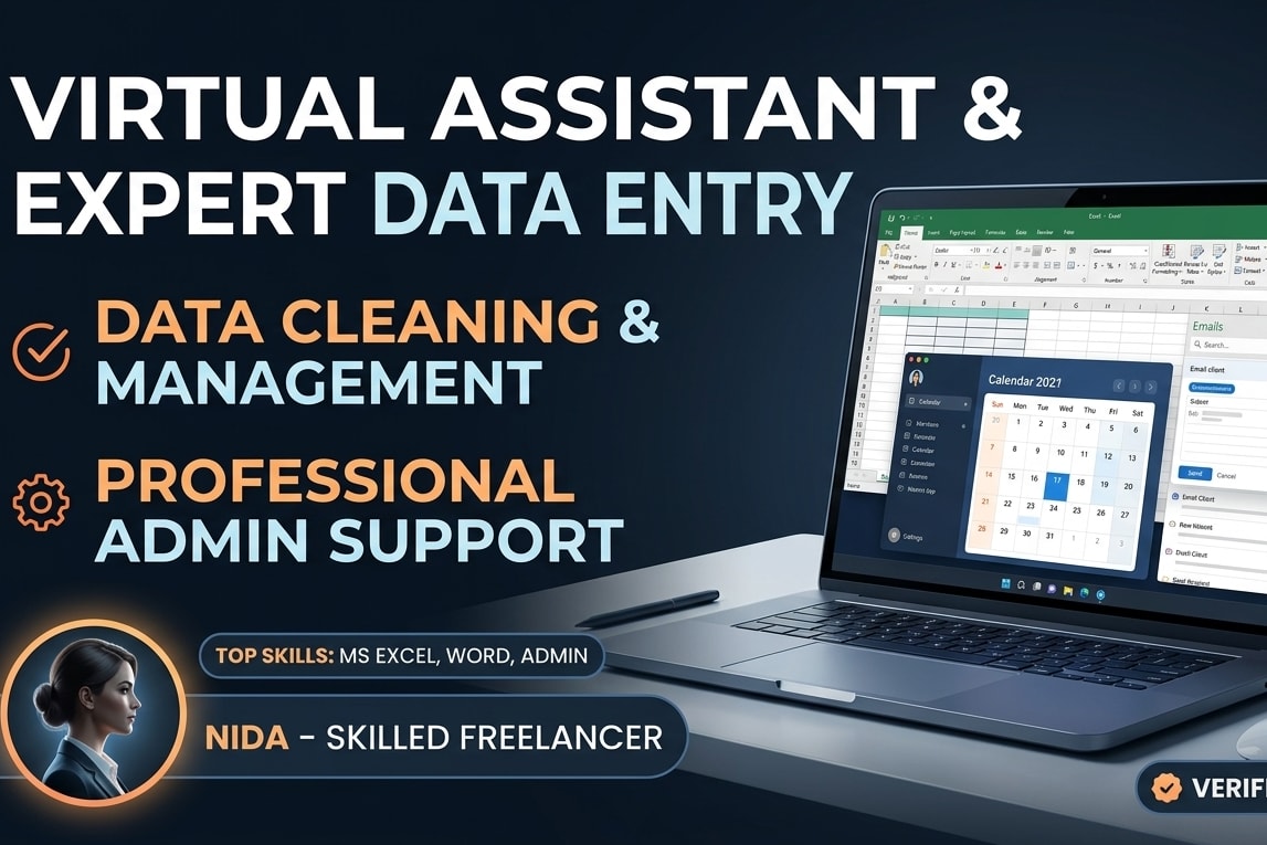 Portfolio for Virtual Assistant and Expert Data Entry
