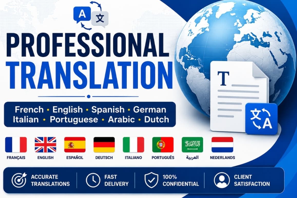 Portfolio for Traduction professionnelle en Français,