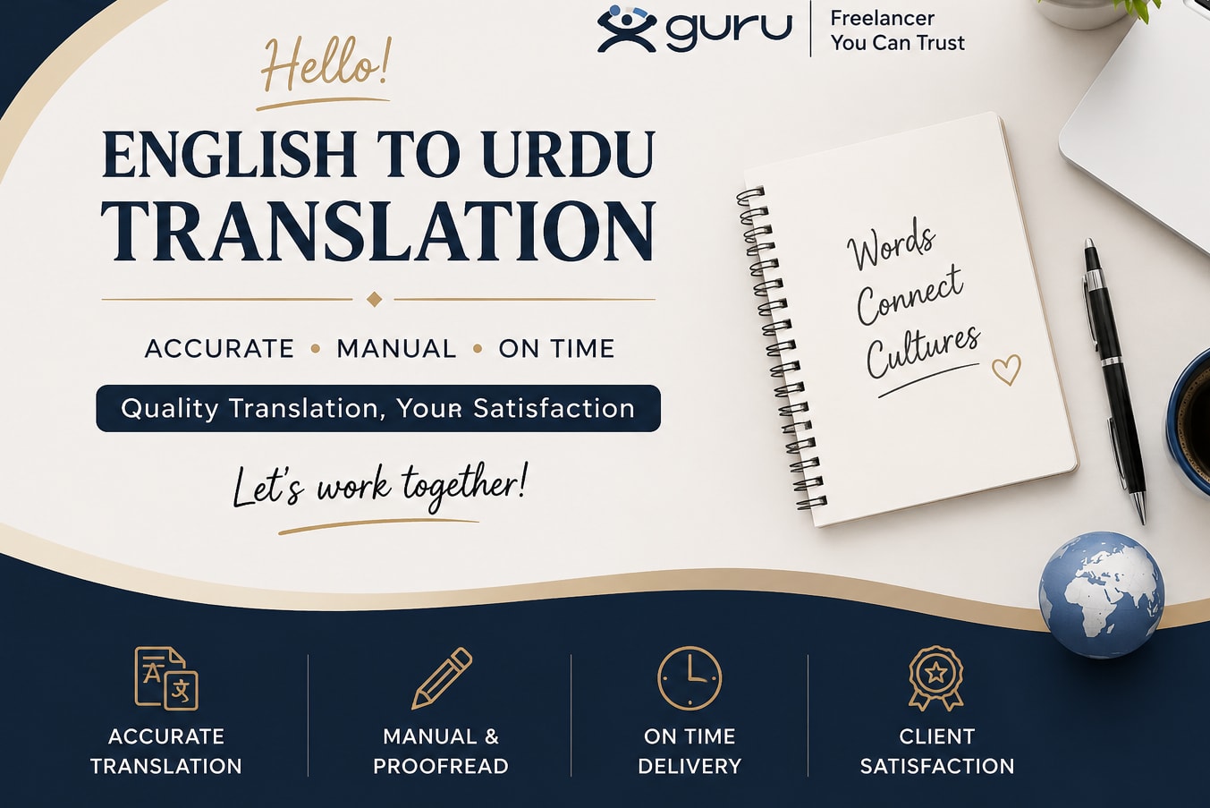 Portfolio for Urdu & English translation service”