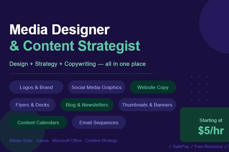 Portfolio for Media Designer & Content Strategist