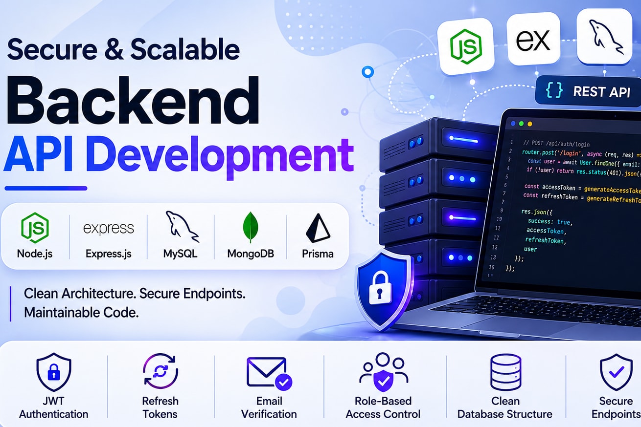 Portfolio for Node.js,Express Backend API Development