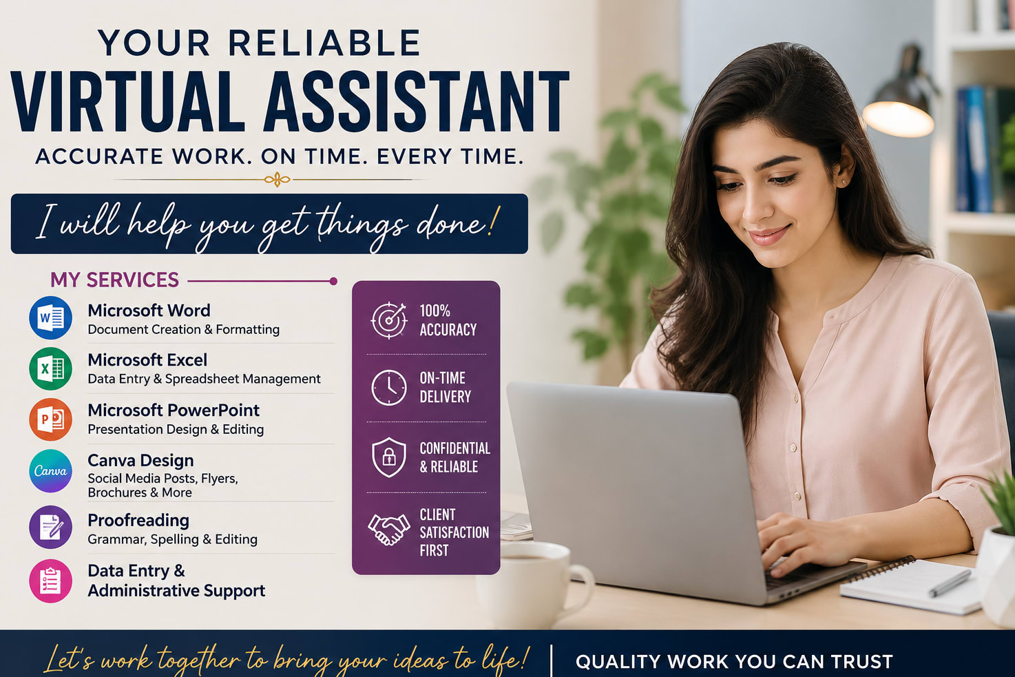 Portfolio for Microsoft Word, Excel, PowerPoint, Canva