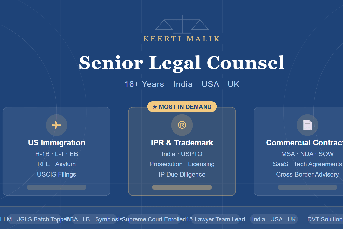 Portfolio for US Immigration Paralegal & Legal Counsel