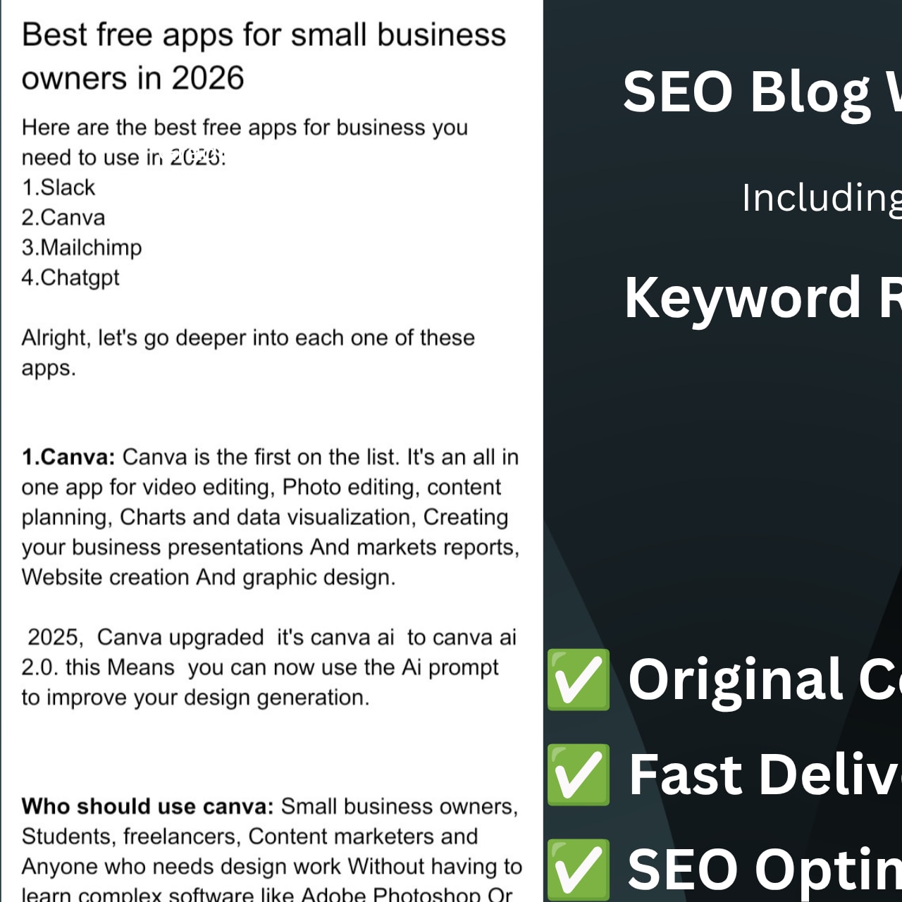 Portfolio for SEO Blog Writing | Keyword Research