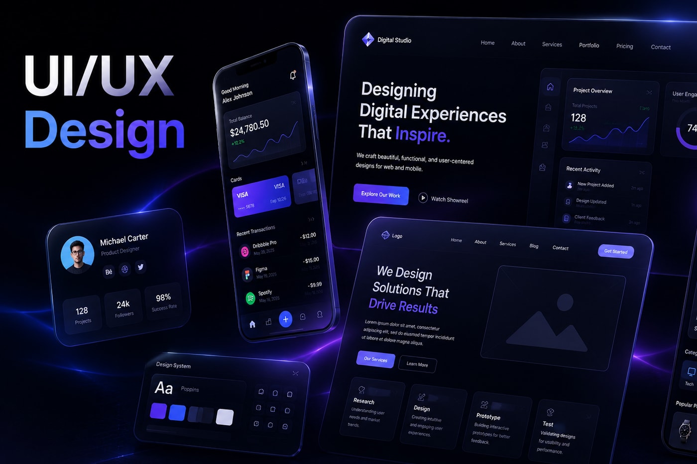Portfolio for Modern UI/UX Design for Websites & Apps