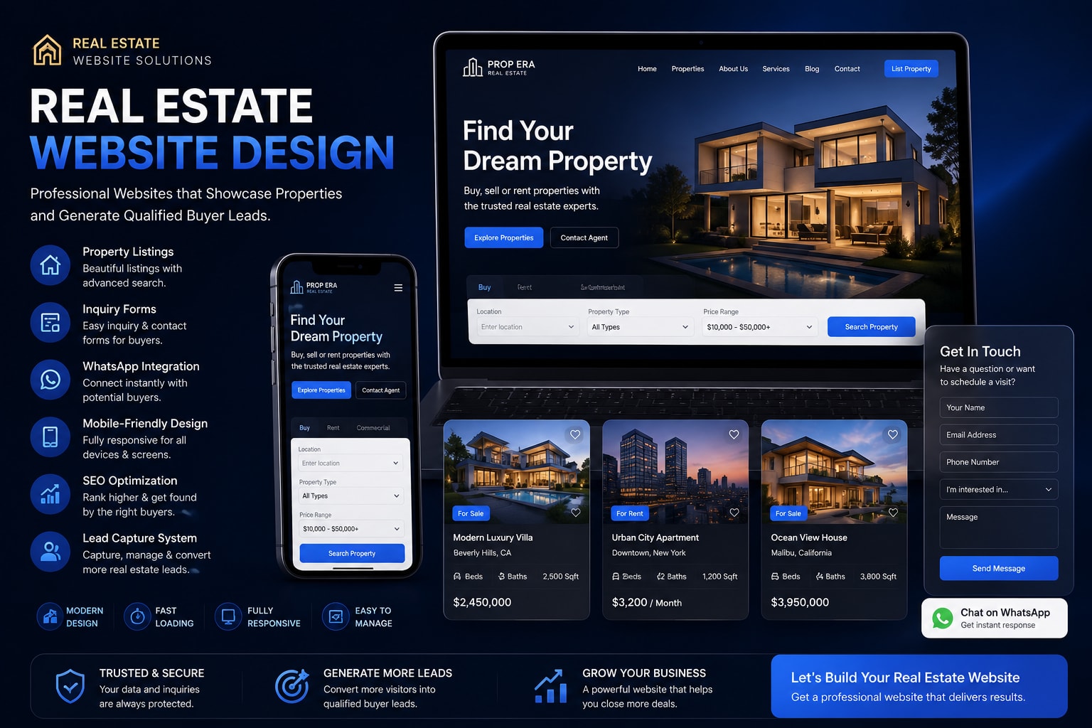 Portfolio for Real Estate Website Development