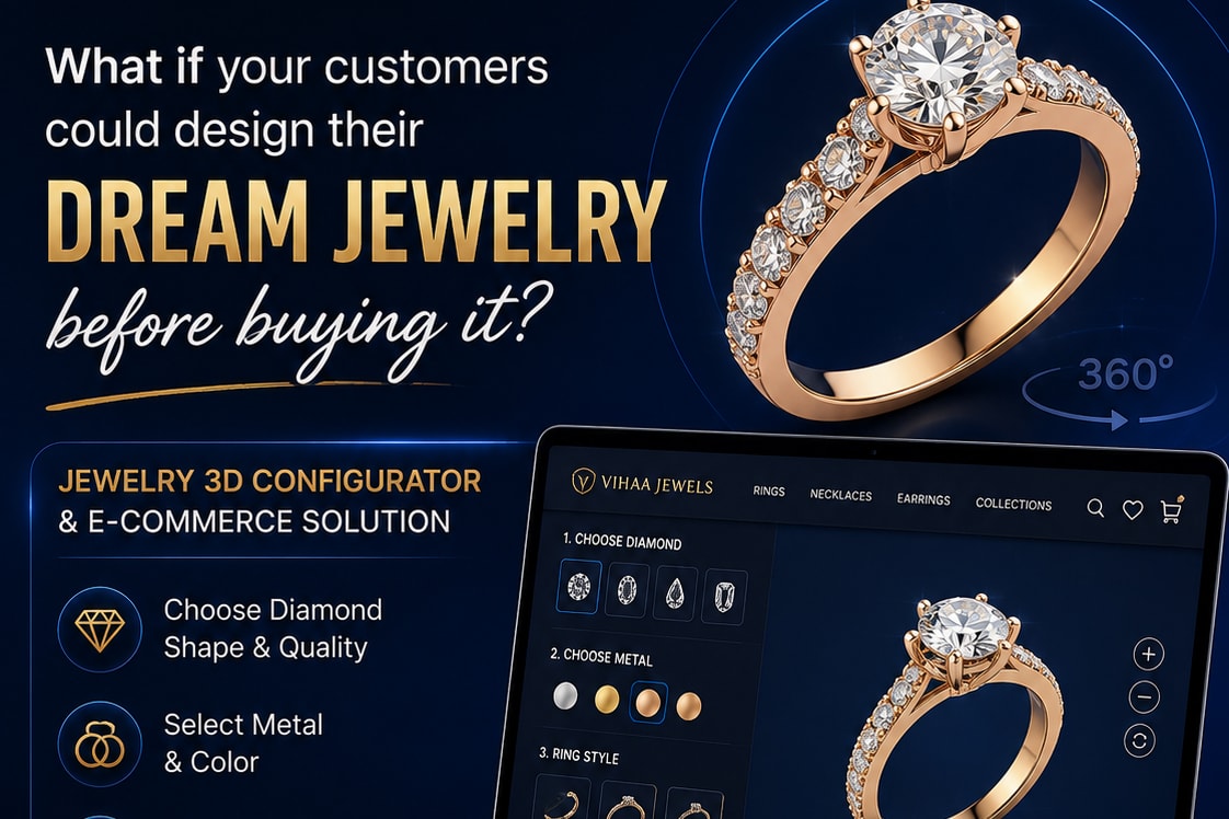 Portfolio for Jewelry 3D Configurator & E-Commerce Dev