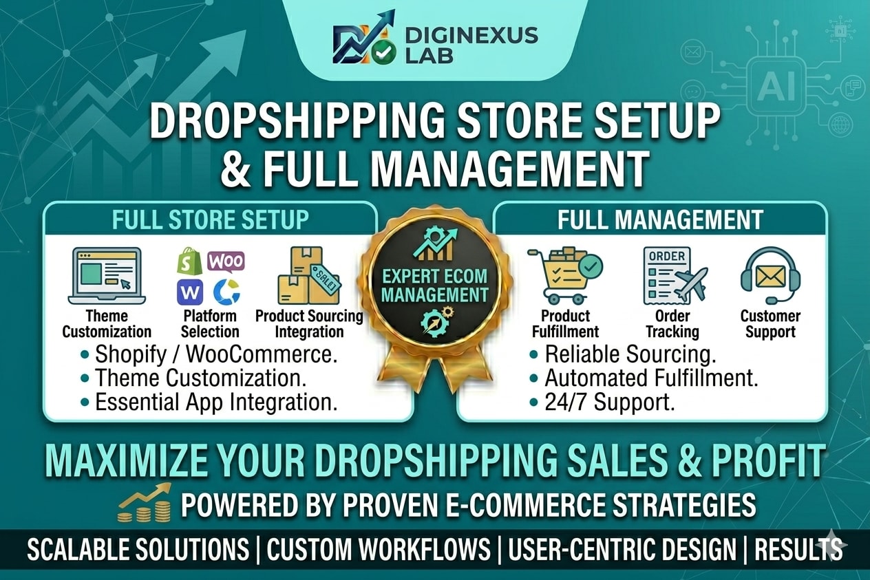 Portfolio for Dropshipping Store Setup & Full Managing