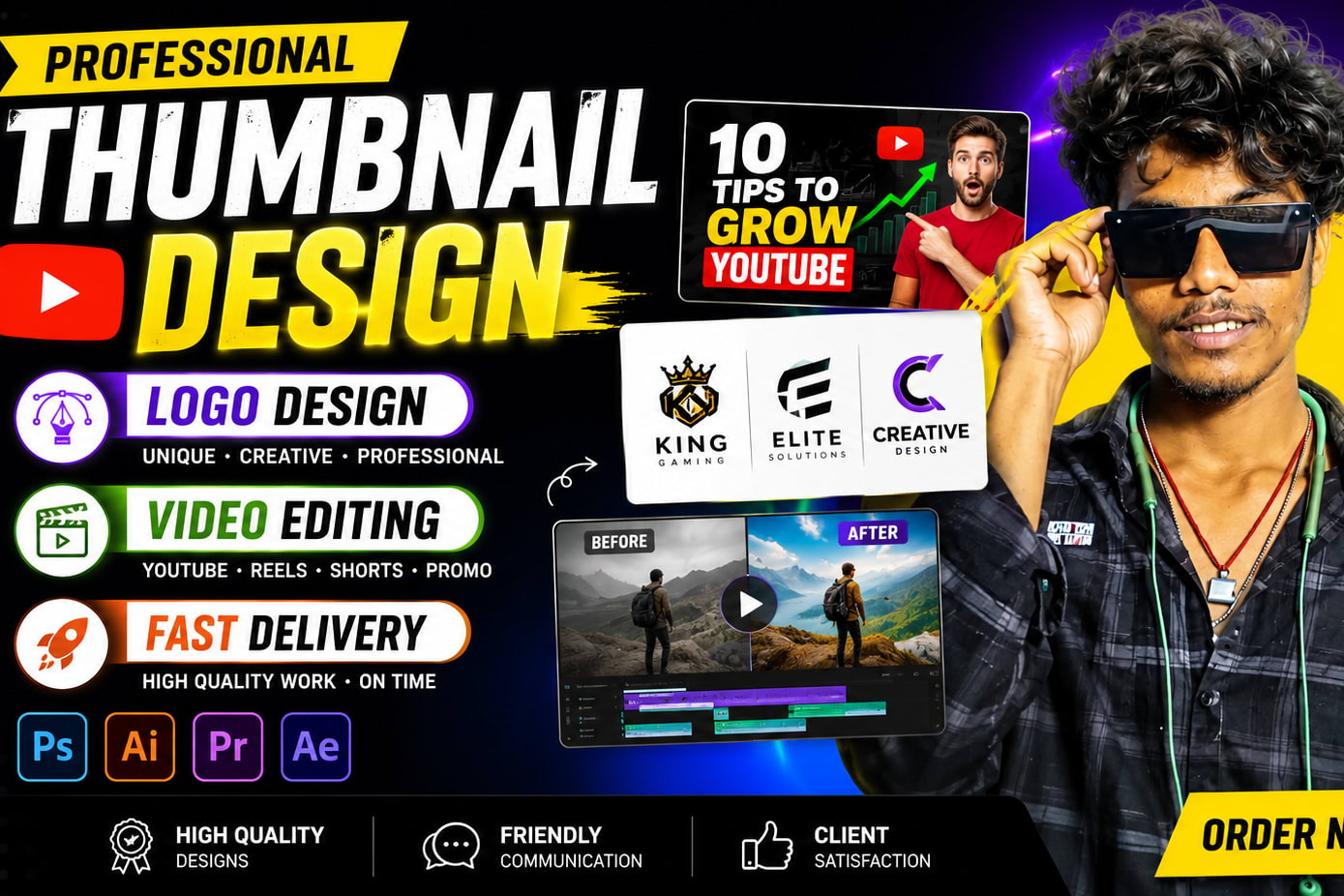 Portfolio for Hello! I provide Thumbnail Design, Logo