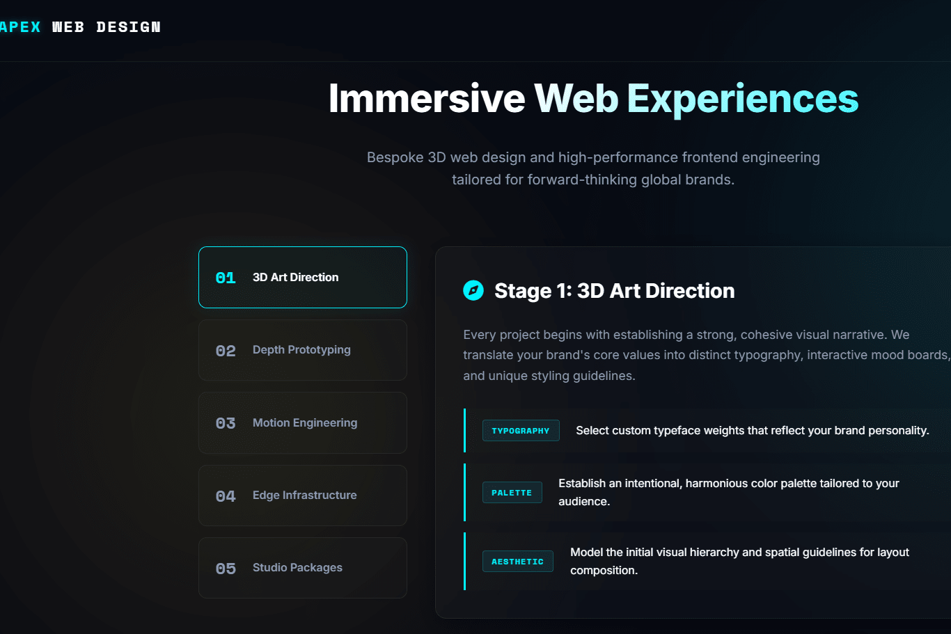 Portfolio for Premium 3D Website Design & Development