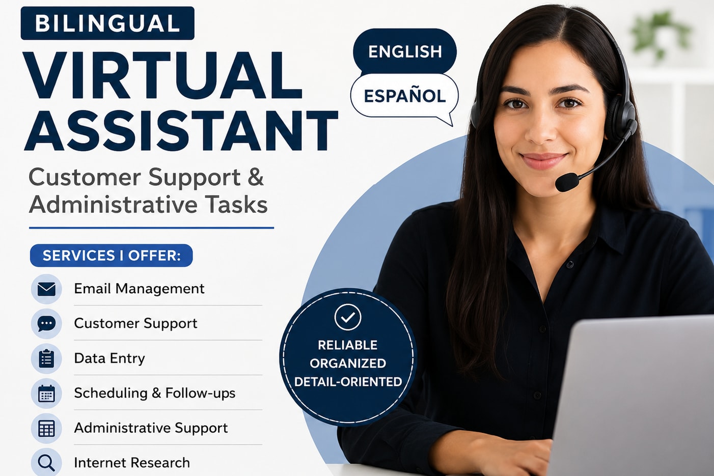 Portfolio for Bilingual Virtual Assistant
