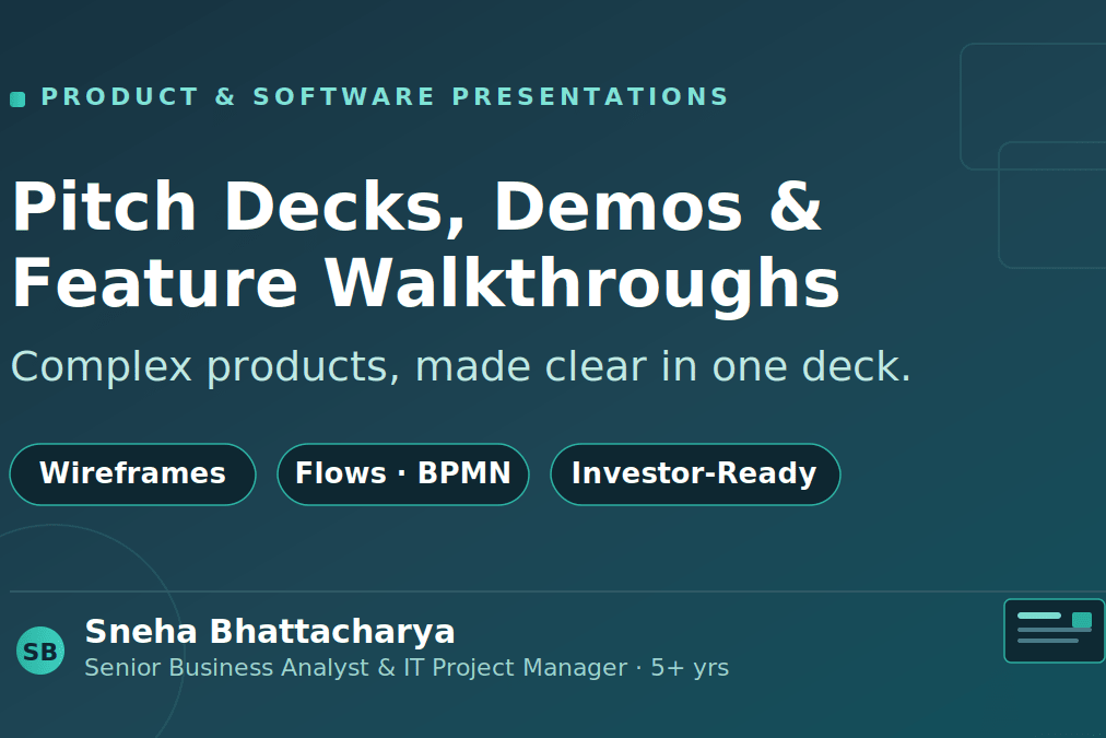 Portfolio for Product & Software Presentations