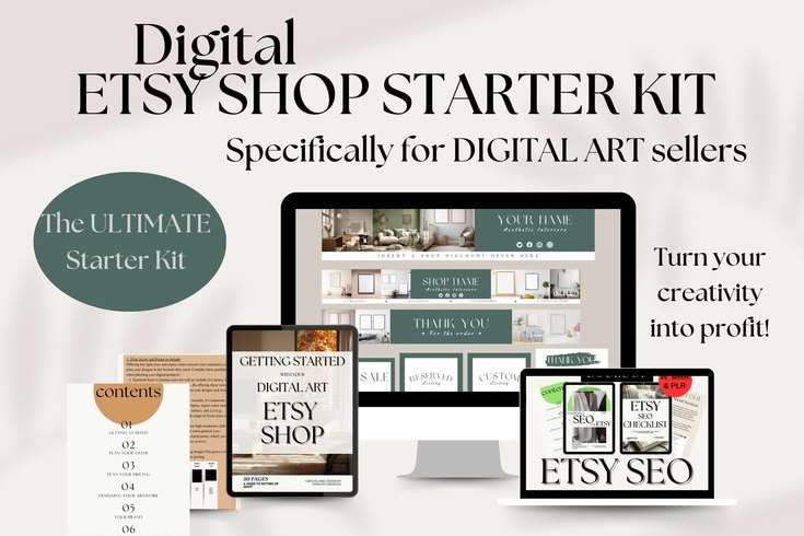 Portfolio for Digital Product designer for etsy shops