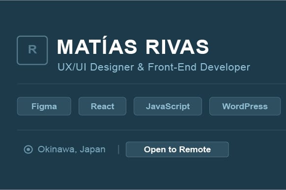 Portfolio for UX/UI Designer and FrontEnd Developer