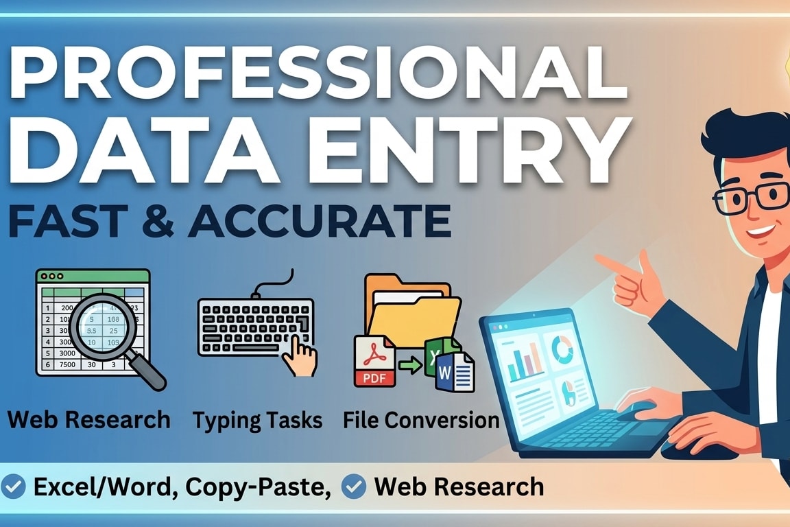 Portfolio for Professional Data Entry Expert | Excel,