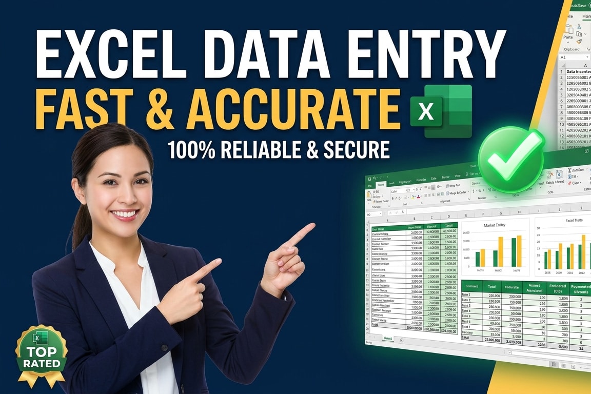 Portfolio for Data entry work in excel