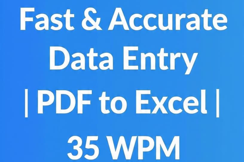 Portfolio for Fast& Accurate Data entry excel copy pas