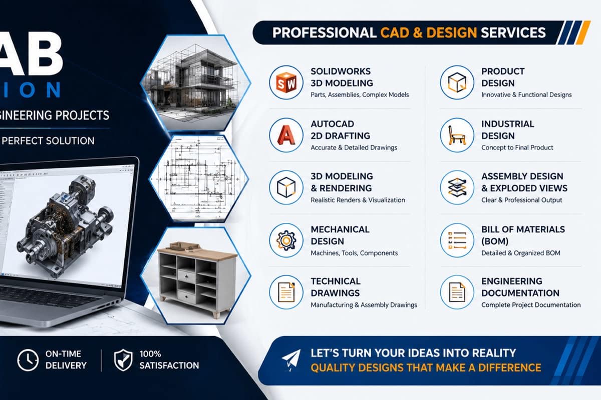 Portfolio for SolidWorks | AutoCAD | 3D CAD Modeling