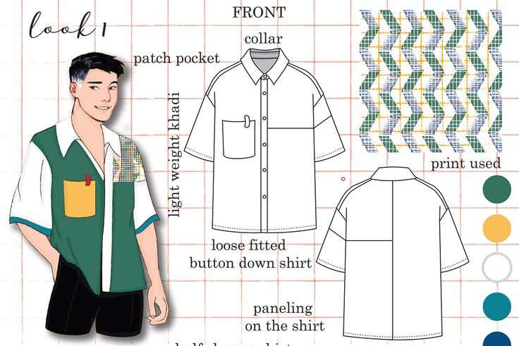 Portfolio for Shirt&T-Shirttech Pack& Technical Drawin