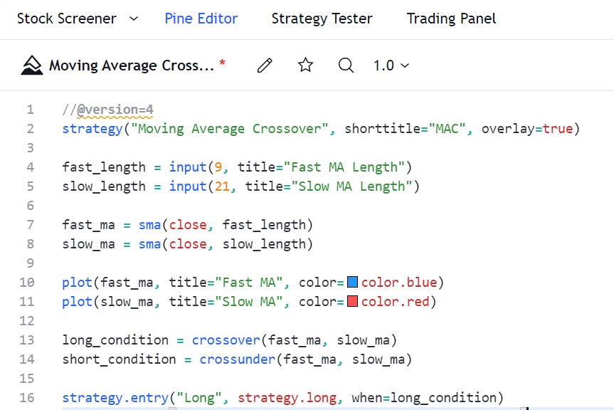 Portfolio for Pine Script Developer