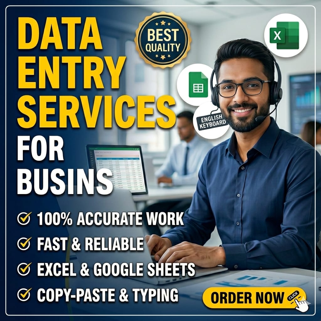 Portfolio for Excel, data entry, typing, data manage