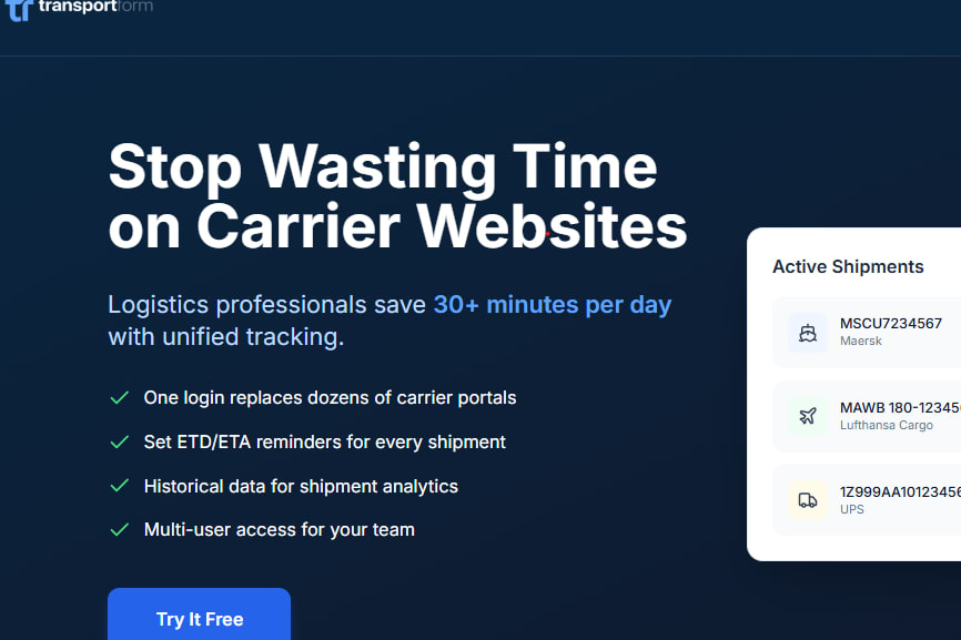 Portfolio for Logistics - Transportform
