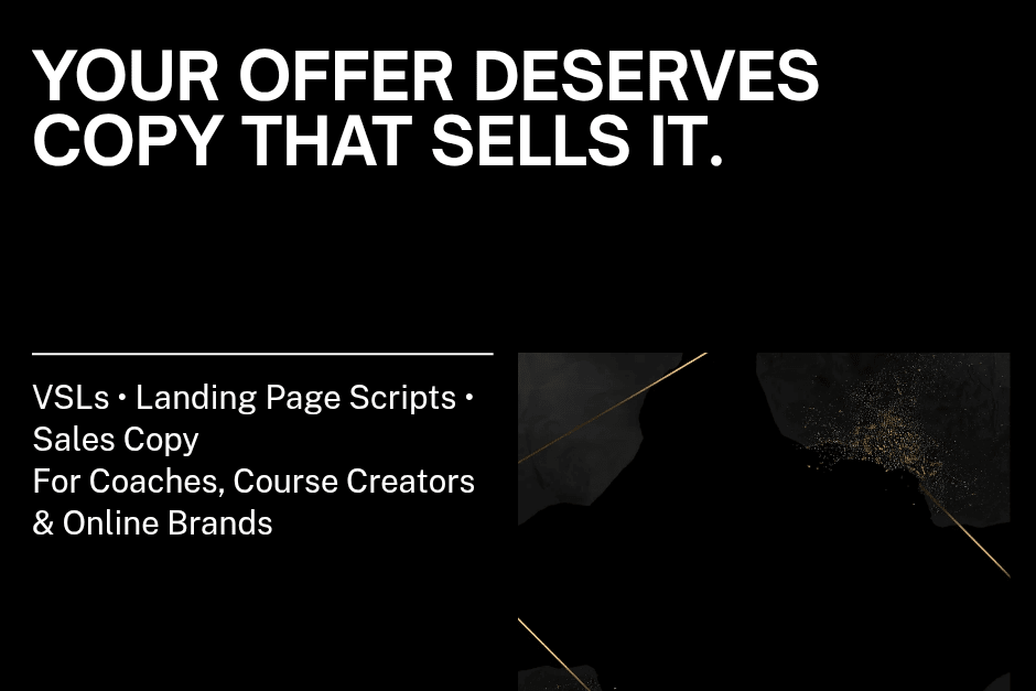 Portfolio for VSL & Sales Copywriter