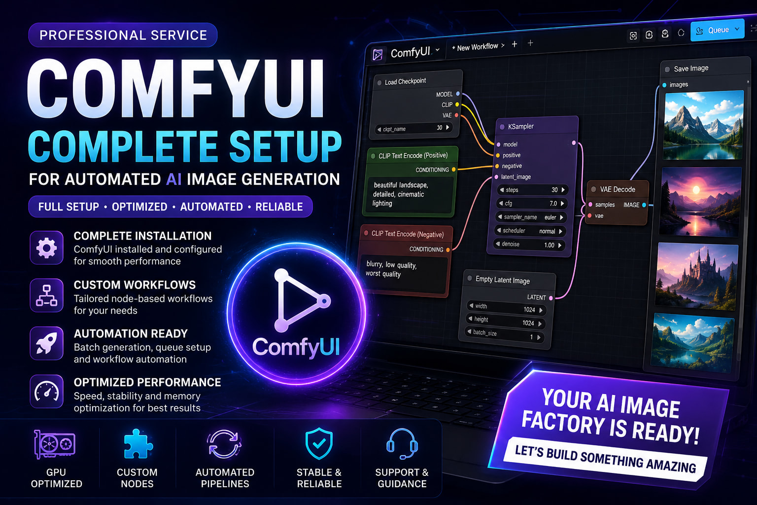 Portfolio for ComfyUI Complete Setup for Automated AI