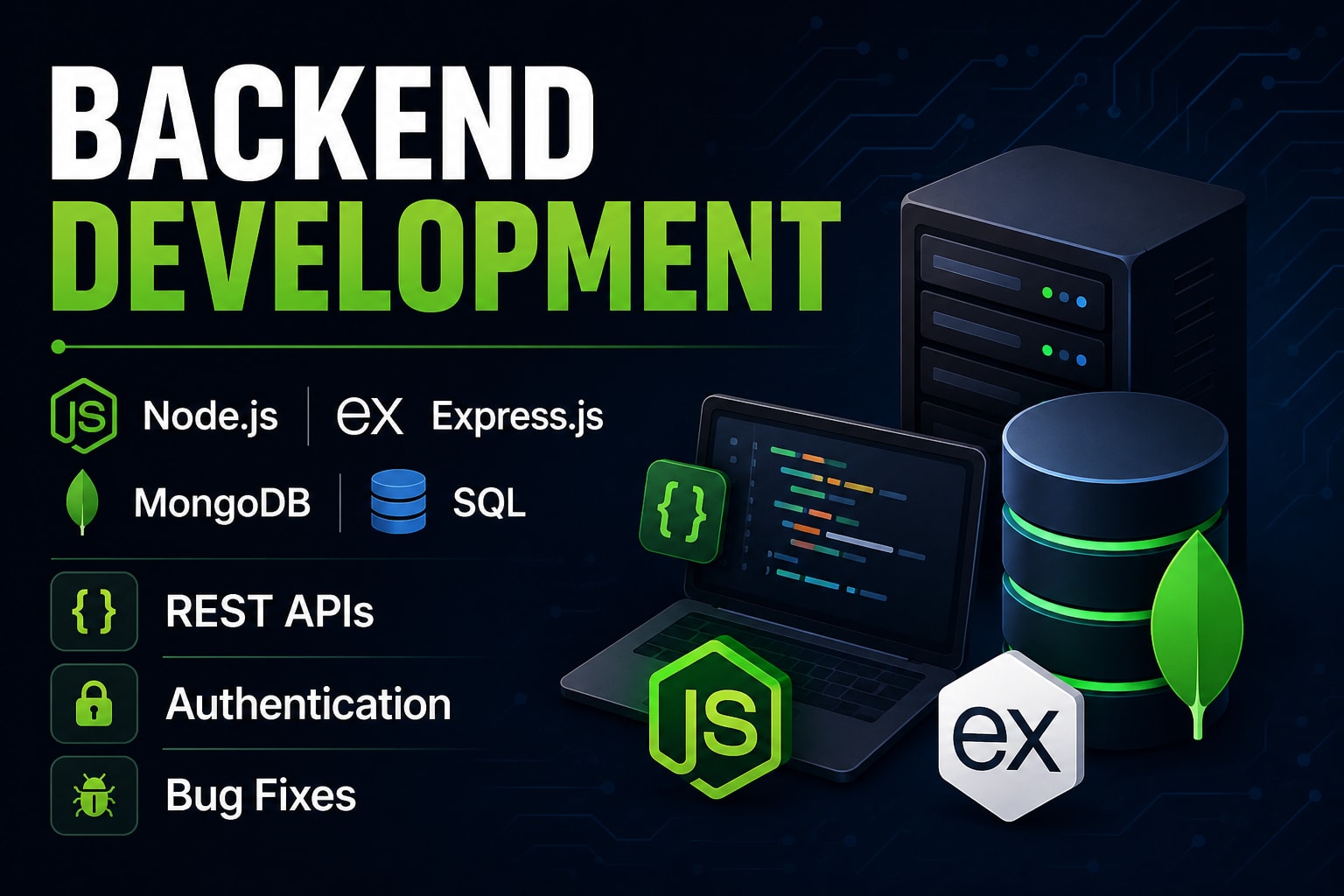 Portfolio for Backend Developer | MERN, Java