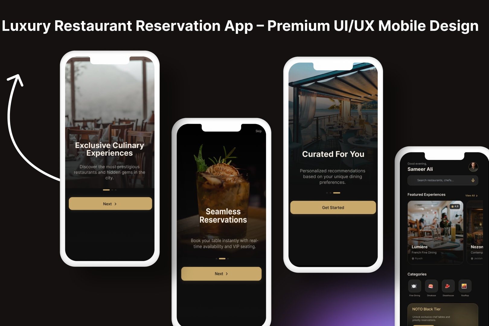 Portfolio for Premium Mobile App UI/UX Design