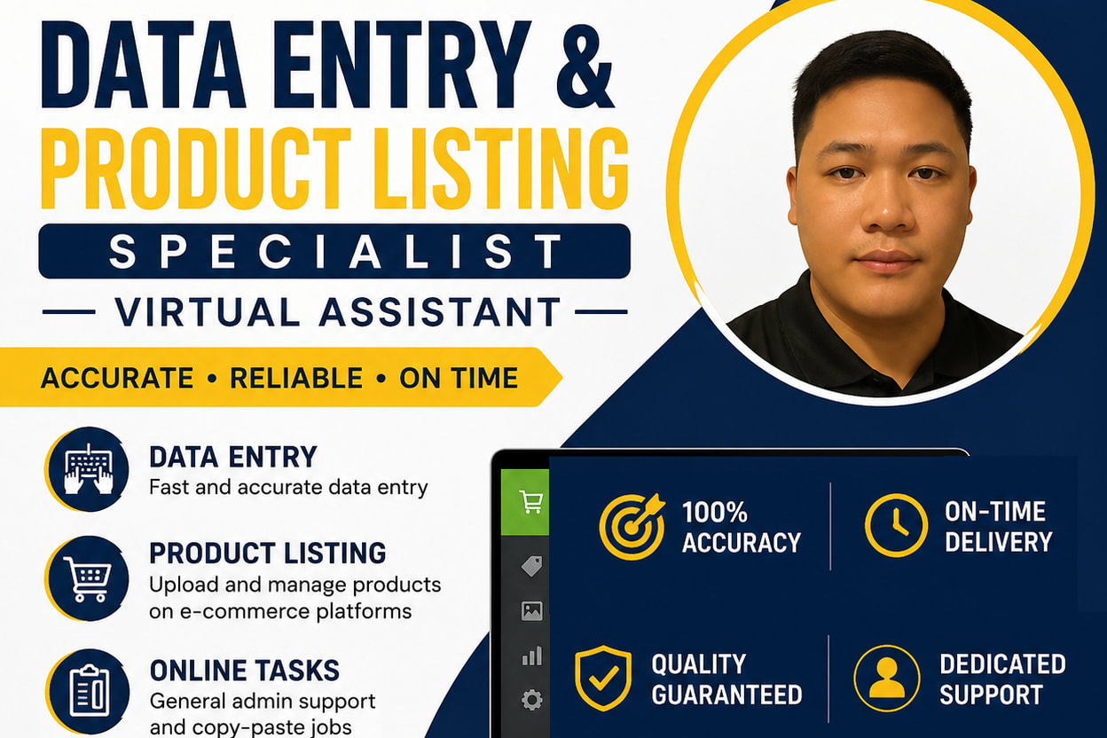 Portfolio for Virtual Assistant|Data entry