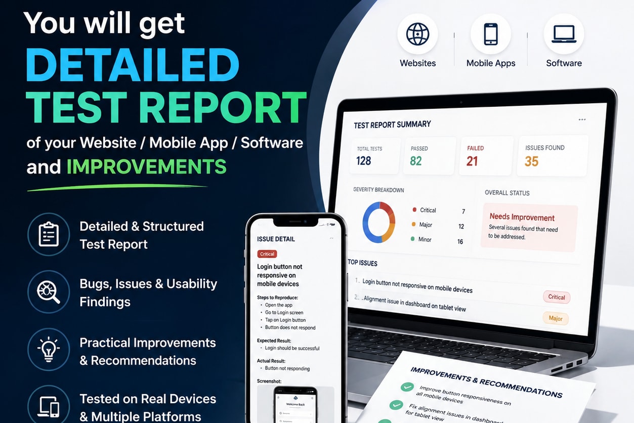 Portfolio for Manual QA Tester | Web, Mobile Testing